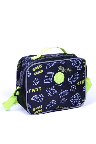 Coral High Kids Siyah Desenli Tek Bölmeli Beslenme Çantası 12818 - 1