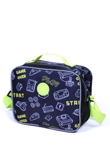 Coral High Kids Siyah Desenli Tek Bölmeli Beslenme Çantası 12818 - 3